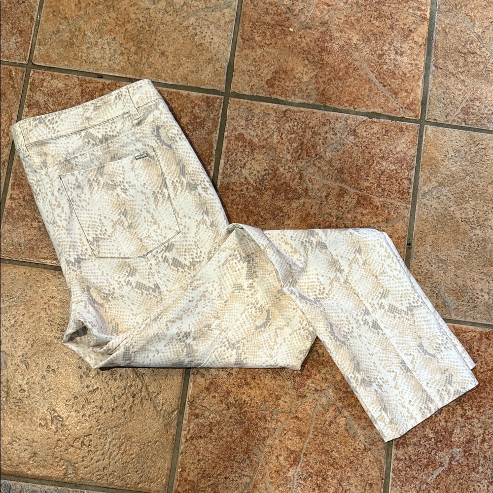 White House Black Market - Snakeskin Print Pants - 10R